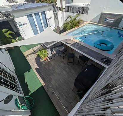 Private pool deck